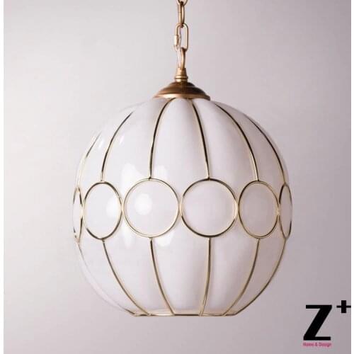 New Light Art Deco Pendant Glass Lampshades Vintage Lamp Golden Sculptural rame