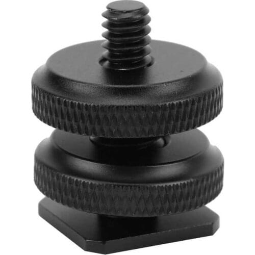 1/4" Flash Hot Shoe Mount Adapter Tripod Screw Converter Adapters With Double Nuts For DSLR Camera Rig Monitor LED Video Light