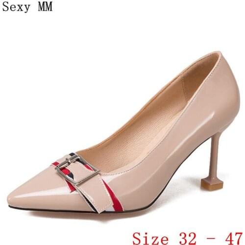 High Heels Women Pumps Stiletto Woman Party Wedding High Heel Shoes Kitten Heels Plus Size 32 33 - 40 41 42 43 44 45 46 47