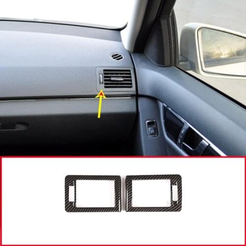 Carbon Fiber Style ABS For Mercedes benz C Class W204 2007-2010 Car Dashboard Air Conditioning Vent Frame Trim Accessories 2pcs