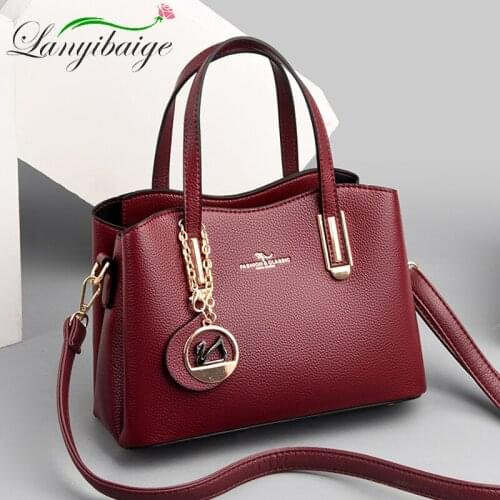 Ladies Fashion PU Leather Shoulder Bag Brand Designer Exquisite Pendant Handbag Elegant Girl Crossbody Sac A Main 2021New Series