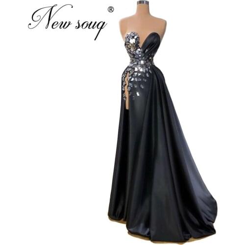 Saudi Arabia Sparkle Sequins Party Night Dresses Vestido Custom Couture Aibye Dubai Women Evening Dress 2020 Robe De Soiree Long