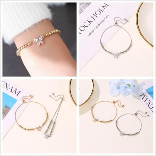 1pcs Butterfly Bracelet Party Favors for Women Stainless Steel Hot Tree of Life Crystal Round Heart Shaped Round Bracelet