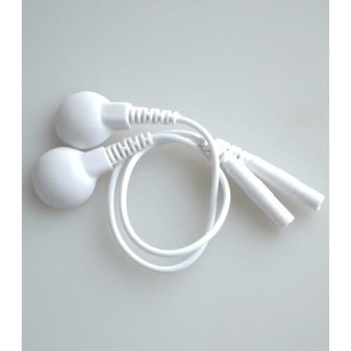 10pairs 17cm White Electrode Lead Wire Connecting Cables Use For Connect TENS / EMS Massage Machine Decive