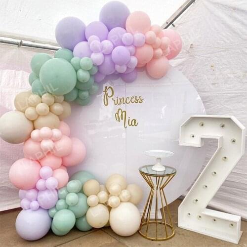154pcs Macaron Balloon Garland Pink Purple Baby Shower Decoration Kids Adult Birthday Party Ballons Arch Wedding Event Supplies