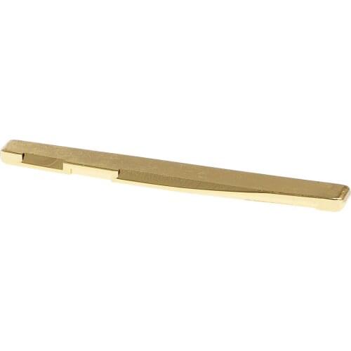 1x Brass Guitar Bridge Saddle Compensated Slotted for Acoustic Folk Guitar Accs