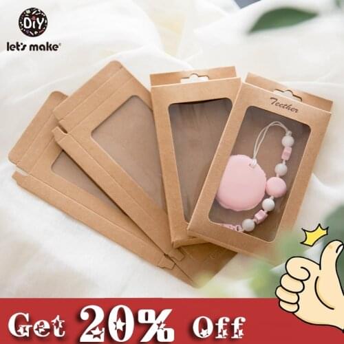 Lets Make Baby Gift/Merchandise/Packing Box 50pcs Kraft Paper Wedding Wrapping Jewelry Supply Nursuing Pendants Accessories Box