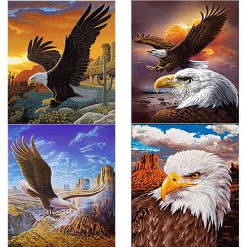 5D DIY Diamond Painting Eagle Diamond Embroidery Animal Rhinestones Crafts Scenery Full Square Round Drill Home Decor Art Gift
