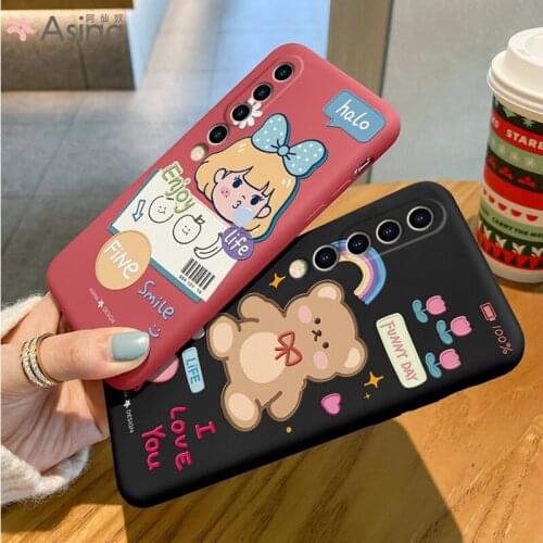 ASINA Cartoon Case For Xiaomi Redmi Note 8 9 10 Case Official Original Liquid Silicone Case For Xiaomi Mi10 11 Case Upgrade Coqu