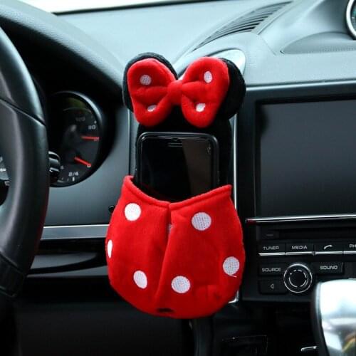 Car accessories interior Outlet Storage Bag Creative Cartoon Car Storage Box Cute Car Mobile Phone Bag Storage Bag Sundry Bag