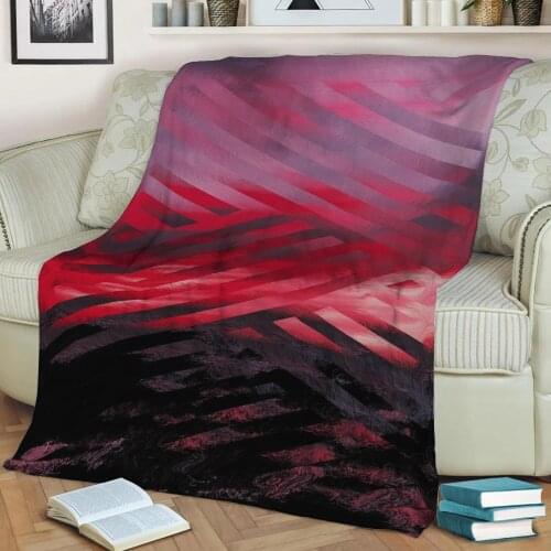 Abstract Geometric Pattern 3D Printed Velvet Plush Throw Fleece Blanket Bedspread Sherpa Blanket Home Decora