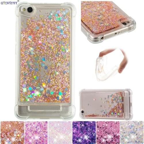 Glitter Cover For Xiaomi Redmi 4X Soft Silicone Bumper Case Xiomi Xaomi Red Mi 4X 4 X Cute Bling Dynamic Quicksand Fitted Cases