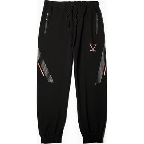 Autumn men sports pants sweatpants plus size big 6XL 7XL man geometric pants Stretch Elastic waist home casual simple pants