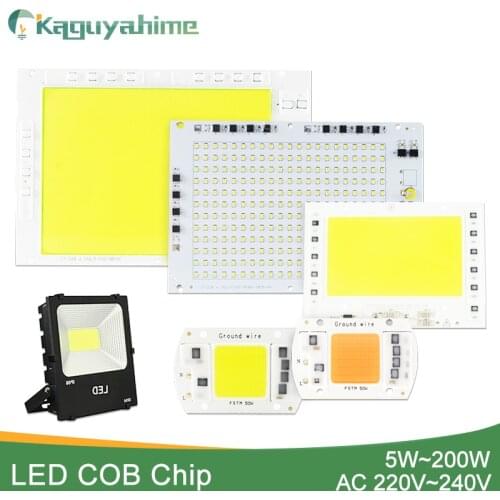Kaguyahime 5W~100W AC 220V Integrated COB LED Lamp Chip 50W 30W 20W 10W Smart IC Driver High Lumens For DIY Floodlight Spotlight