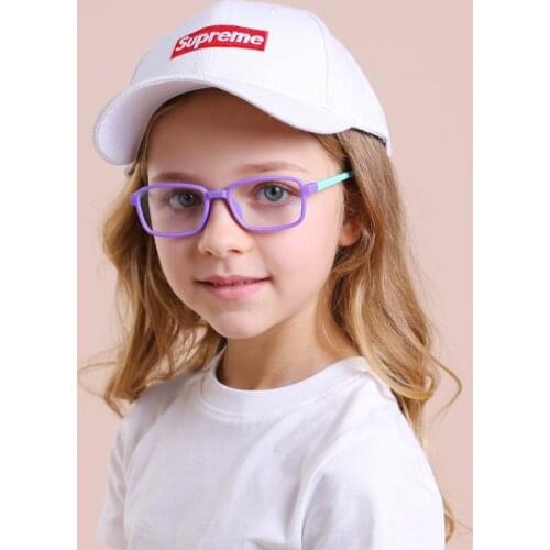 Children Anti-Blue Glasses Silicone Comfortable Box Myopia Glasses Boy Girl Mobile Phone Computer Eye Protection Glasses F8244