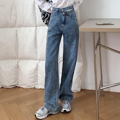 Streetwear Straight Jeans Woman High Waist Mom Jeans Plus Size Jeans Baggy Denim Pants Full Length Trousers Jean Femme