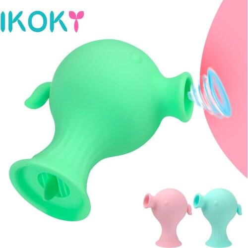 IKOKY Tongue Licking Vibrator Sex Products Pea Sucking Vibrator 7 Speeds Female Masturbation Nipple Clitoris Sucker Stimulator