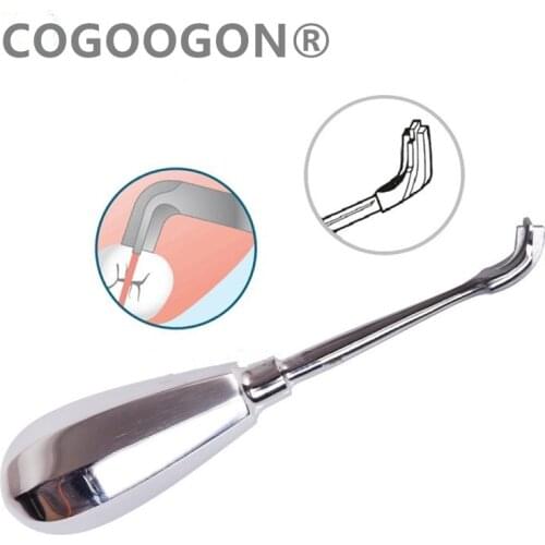 1Pcs Dental Crown Spreader Drill Dental Restoration Forcep Metal Handle Non-Slip Dental Root Elevator Cross Broken Crown Remover