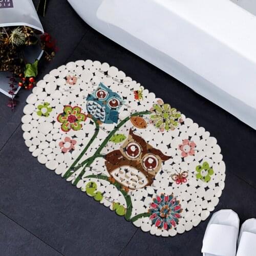 Bath Mats FreeShipping pvc shower bath mat Nonslip floor owls mat anti-slip mat bathroom