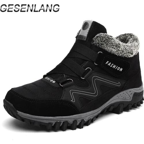 Mens Womens Running Shoes Plus Fur Comfortable Warm Nonslip Casual Walking Snow Boots Big Size Male Ladies Winter Sneakers NEW