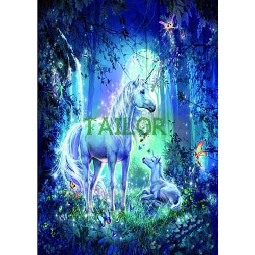 Full square Home Decor Gift haft diamentowy kit set Cross stitch 5D diamond painting Cuadros animal horse Mosaic art unicorn 44