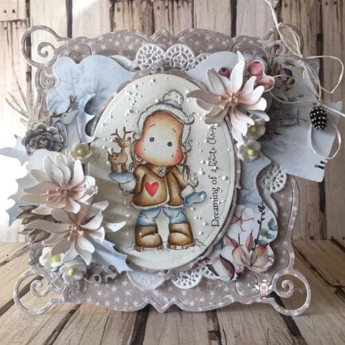 Mmao Crafts Metal Steel Cutting Dies New Flower leaf square frame Stencil For DIY Scrapbooking Paper/photo Cards Embossing Dies