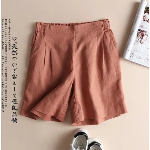 New Korean style plus size five-point pants casual shorts women Korean style high waist slimming loose wide-leg pants women
