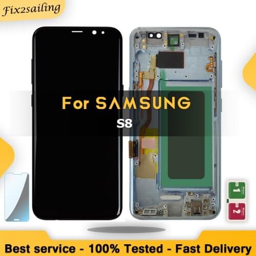 New Tested 100% Work Lcd Display For Samsung Galaxy S8 Touch Screen Digitizer Replacement For G950F G950FD G950 With/No Frame