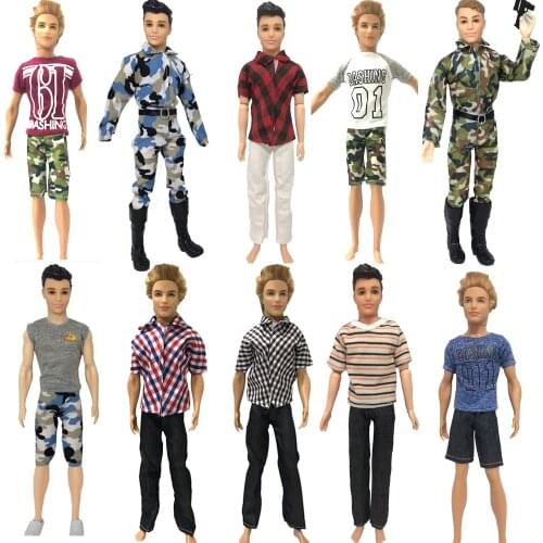 NK Prince Ken Doll Clothes Mix Fashion Suit Cool Outfit For KEN Doll Accessories DIY Toys Childrens Presents Gift JJ