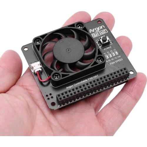 High Quality Argon Fan HAT for Raspberry Pi 4/ 3 Cooling Fan with Software Adjustable Speed / 40mm Big Fan for Raspberry Pi4
