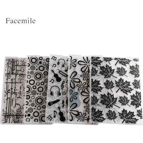 Facemile 1PCS Plastic Embossing Folder For Scrapbook Template Stamp Card Making Decoration DIY Handmade Album Card Tool