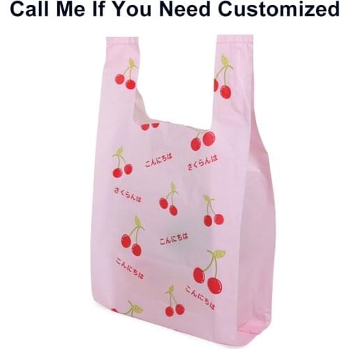 Factory Direct Sale 10Pcs/Lot Plastic Shopping Bag Supermarket Retail Pouch White Transparent Food Grade Can Be Customized Logo