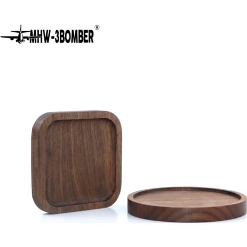 Durable Wood Coasters Placemats Round Heat Resistant Drink Mat Table Tea Coffee Cup Pad Non-slip cup mat insulation pad