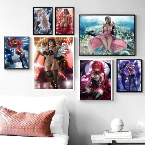 Sexy Poster Manga Anime Figure Women Picture Modern Canvas Painting Wall Art Sticker for Bar Adults Bedroom Decor