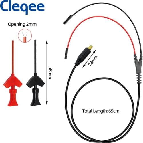MCX to IC Test Hook Clip Digital Oscilloscope Probe Mini Pocket Oscilloscope Equipment Test Lead 40V for DS203 DS202 DSO201 65mm