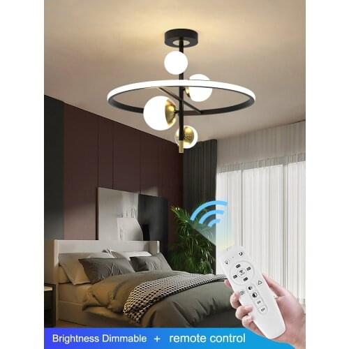 Nordic LED Chandelier For Bedroom Living Room Clear Glass Ball Lustre Ceiling Hanging Lamp Home Decor Stars Lighting Fixtures