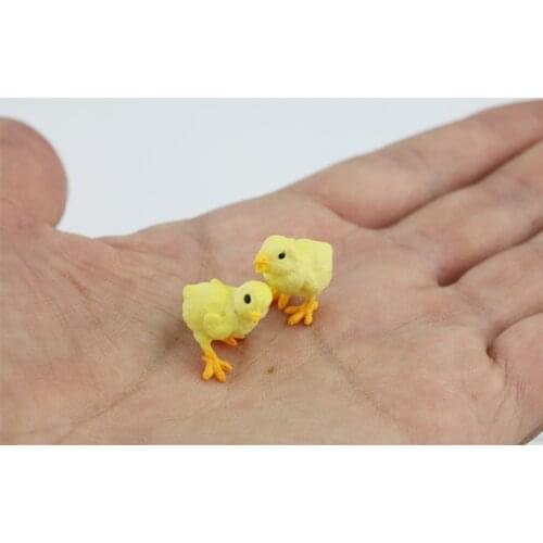 Super mini pvc figure model toy chicken 2pcs/set a pair