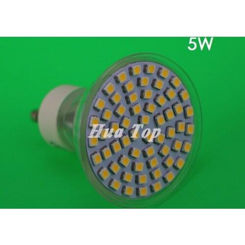 20Pcs/lot Super bright 5W lamp GU10 220V LED cup Bulb Spotlight Heat-resistant Glass Body Lampada High lumen 3528SMD 60 lights
