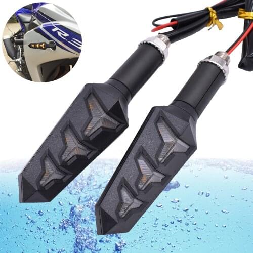 Universal Motorcycle LED Turn Signal Lights Indicators Flowing Lights For YAMAH YS 150 TMAX 530 TDR 850 FR6N MT10 C8 FAZER8
