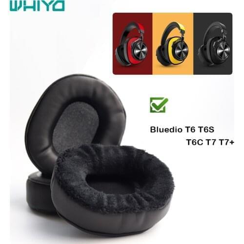 Whiyo Replacement Velvet Ear Pads for Bluedio T6 T6S T6C T7 T7+ Headset Parts Earmuff Cover Cushion Pillow