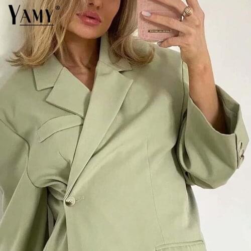 Женские длинные пиджаки YAMY China At AliExpress