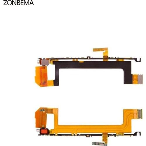 ZONBEMA 10pcs/lot High Quality For Sony Xperia X F5121 Power On Off Volume Button Switch Motor vibrator Flex Cable Ribbon