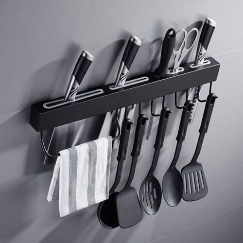 1Pc Stainless Steel Kitchen Storage Rack Wall-mounted Knife Holder Kitchenware Organizer