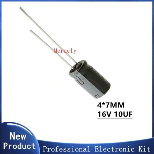 10PCS 16V 10UF 20% High frequency and low impedance in-line aluminum electrolytic capacitors long life Brand new authentic