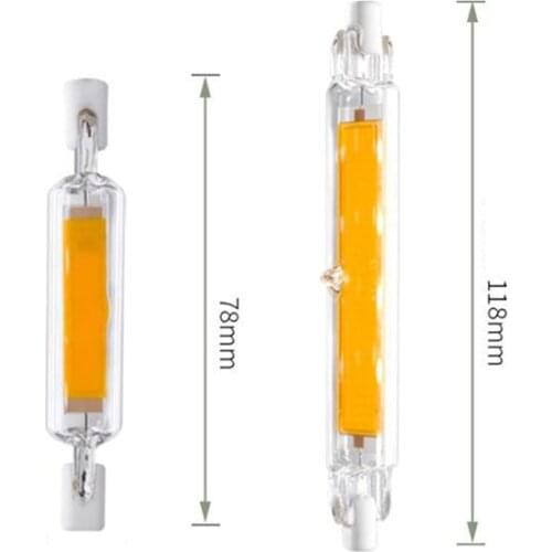 10W 15W 25W R7S LED Lamp COB Glass Tube AC220V 240V 78MM 118MM Dimmable Bulb Replace Halogen Bulb J78 J118 Lamparda Spot Light