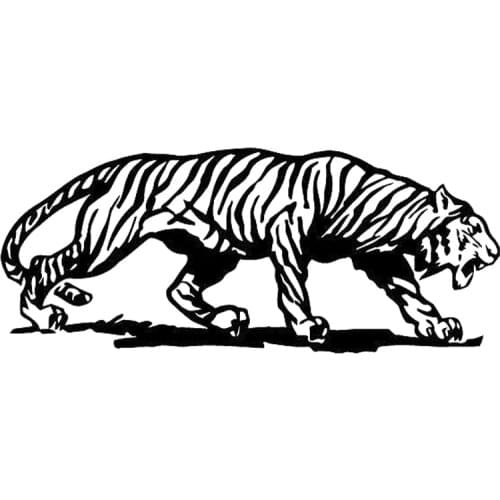 17cm*7cm Tiger Fashion Stickers Decals Motorcycle Vinyl Car Styling Black/Silver S3-5955