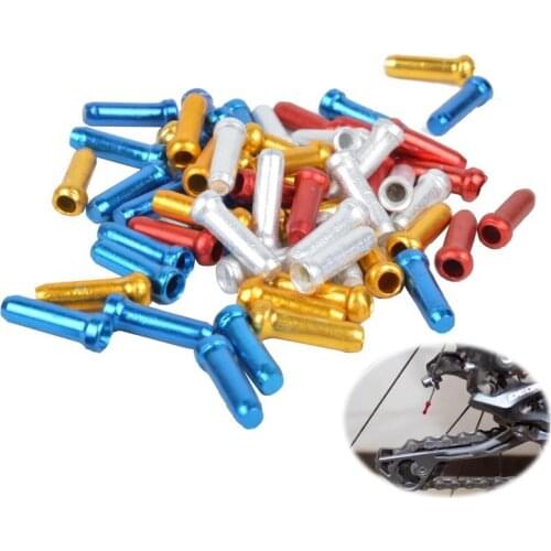 200 pcs MEIJUN Mountain Bike Bicycle Shifting Cable Caps Color Aluminum Alloy Derailleur Brake Line Core Caps