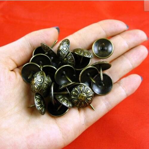 500pcs Red Bronze Tacks 16 * 15mm Daisy Stud Antique Bubble Nail European Tacks Bookbinding Sofa Foam Nails Round Bubble Nail