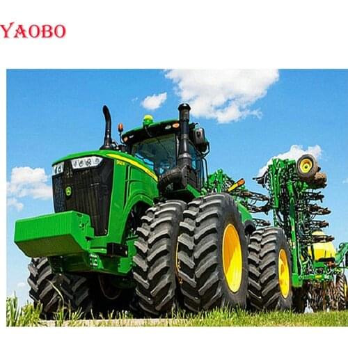 5D Square&round 5d diy Diamond Embroidery tractor Mosaic Handmade full Diy Diamond Painting Cross Stitch farm truck Pattern
