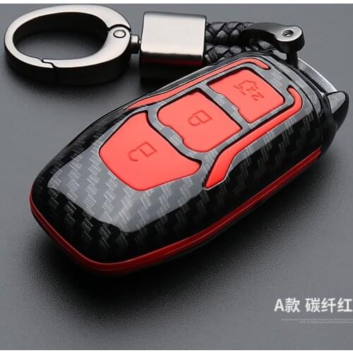 ABS Car Styling Key Cover Case Fob For Ford Focus 2 3 ST Mondeo Kuga Fiesta Ecosport Ranger Escape Key shell For Ford Key chain